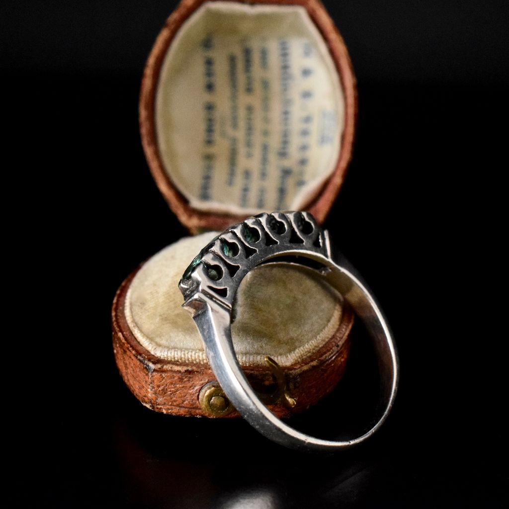 Vintage Green Tourmaline Sterling Silver Ring
