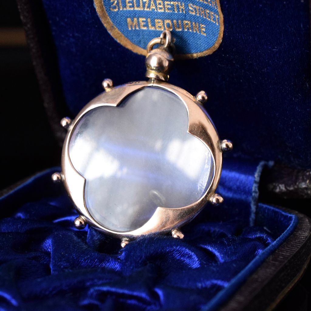 Antique Australian 9ct Rose Gold Photo Locket By Robert Robertson And Sons Circa 1900