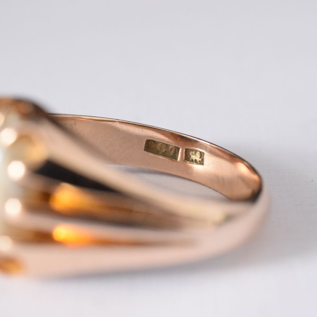 Antique 9ct Natural Pearl Ring by Carl Moller circa 1890’s