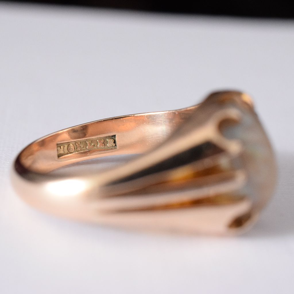 Antique 9ct Natural Pearl Ring by Carl Moller circa 1890’s