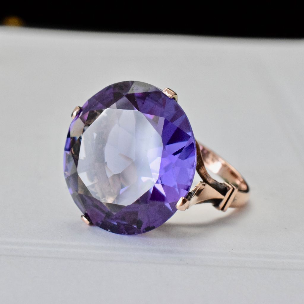 Vintage Large ‘Alexandrite’ Colour Change Sapphire Ring