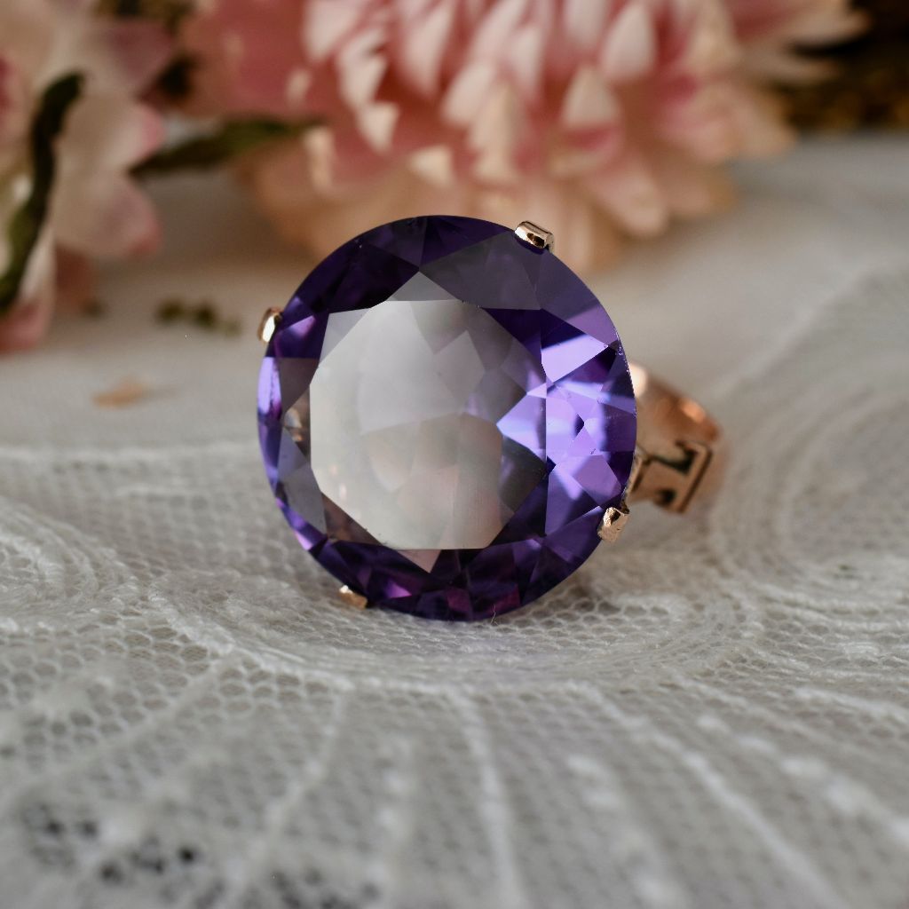 Vintage Large ‘Alexandrite’ Colour Change Sapphire Ring