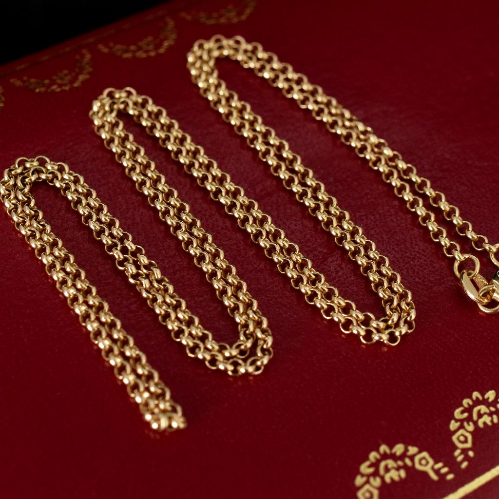 Modern/Vintage Italian 18ct Yellow Gold Belcher Chain 61cm 8.3 Grams