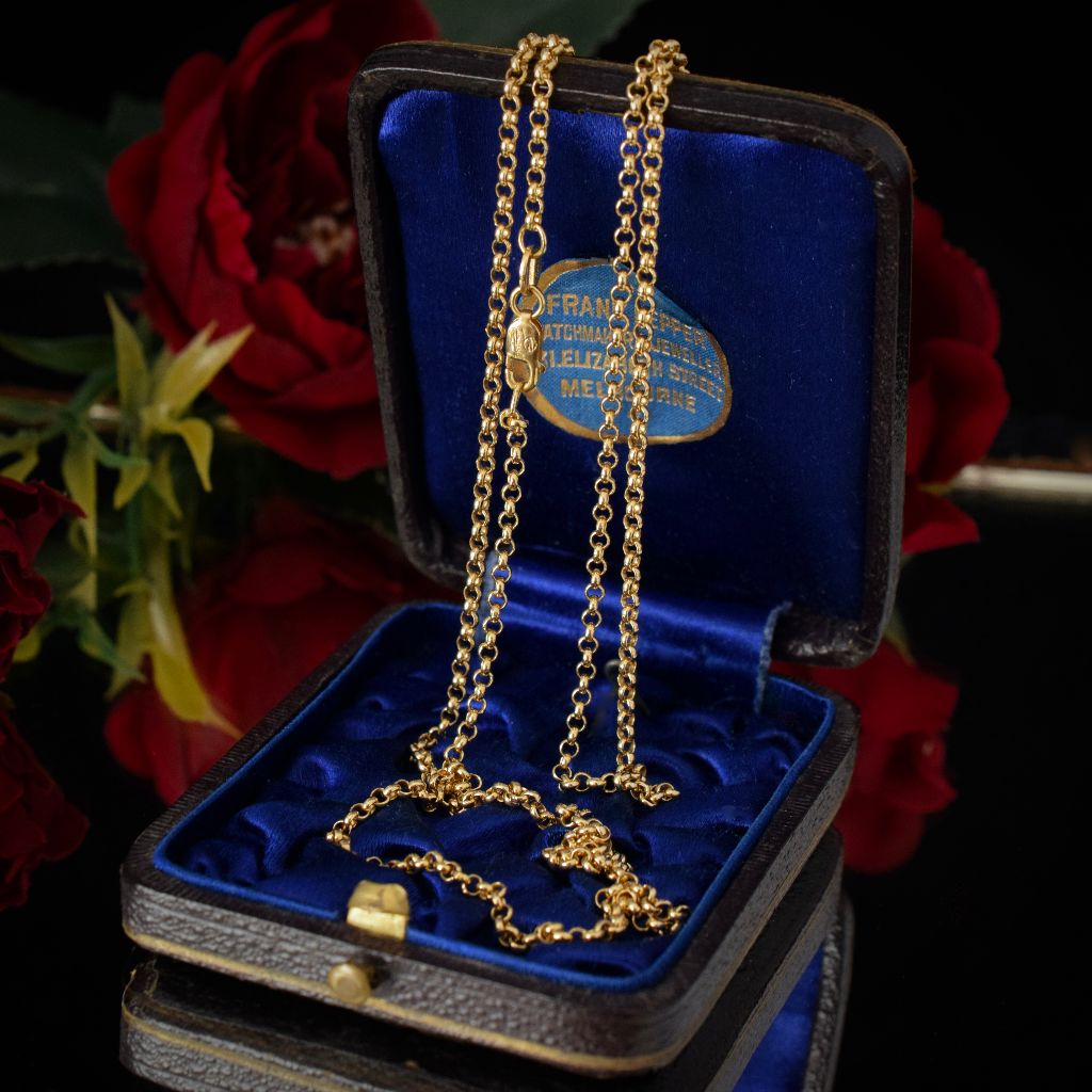 Modern/Vintage Italian 18ct Yellow Gold Belcher Chain 61cm 8.3 Grams