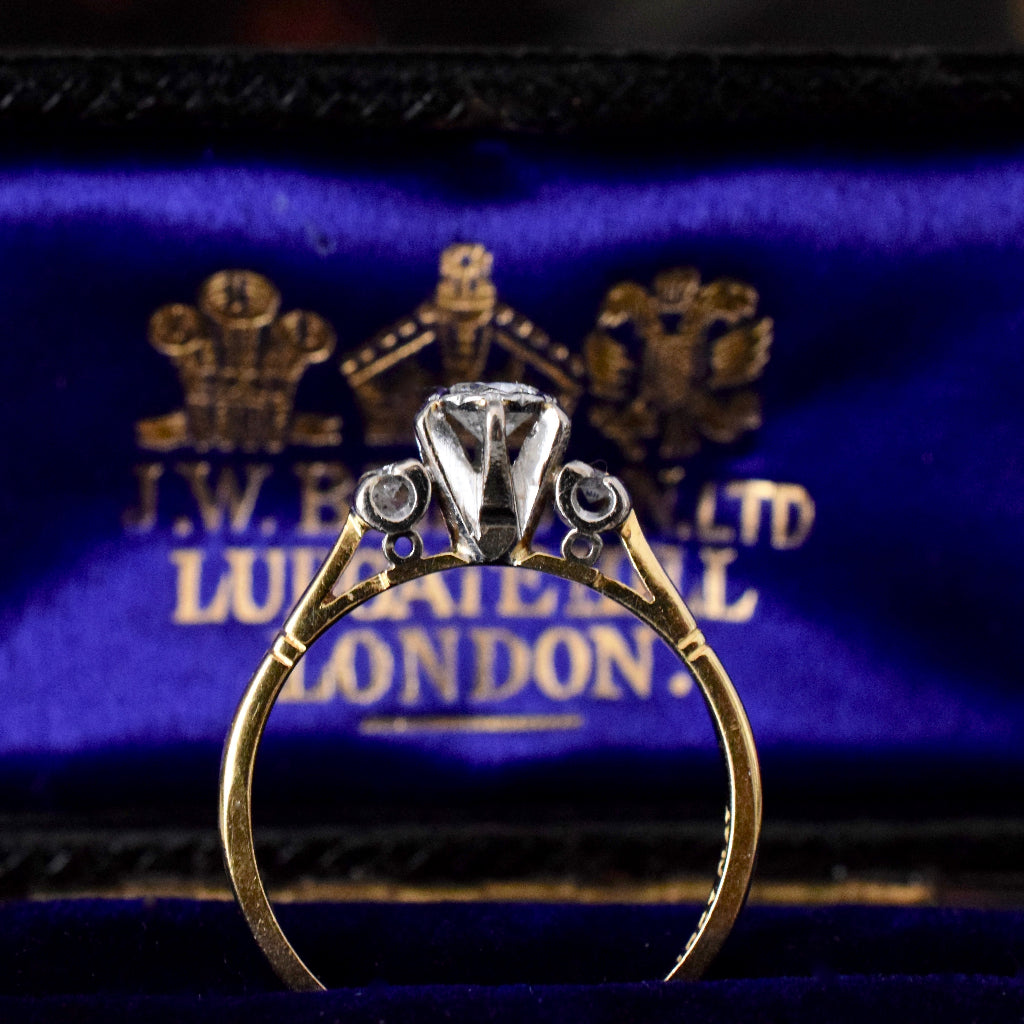 18ct Yellow Gold ‘Angus & Coote’ Diamond Trilogy Ring Circa 1940’s