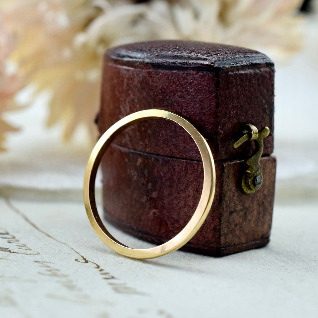 Vintage Australian 18ct Yellow Gold Slim Wedding Band/Ring by Rodd