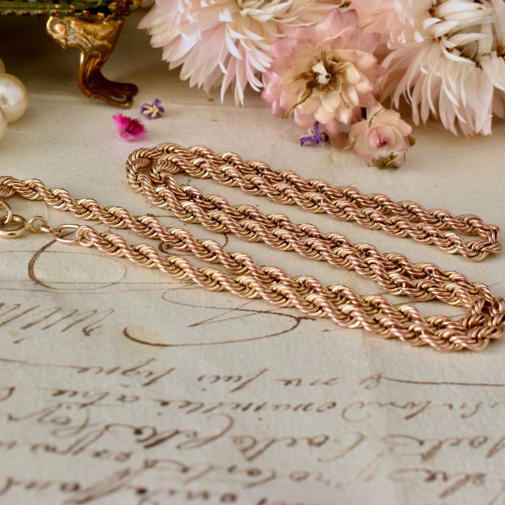Vintage 9ct Yellow Gold ‘Rope Twist’ Italian Chain 50cm