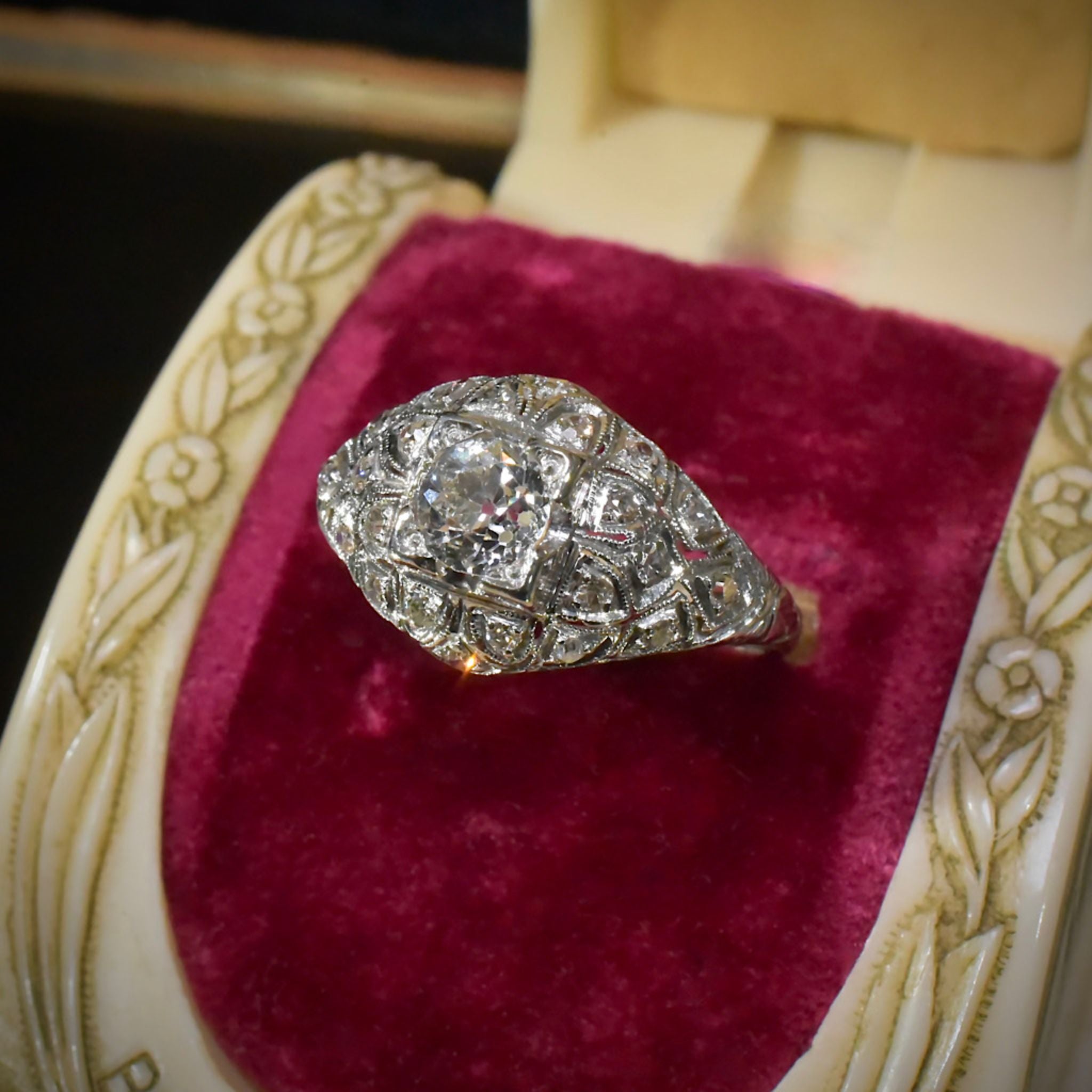 Superb Antique Art Deco Platinum And Diamond Ring 0.92ct - Circa 1920’s Independent Valuation Included In Purchase For $14,400 AUD