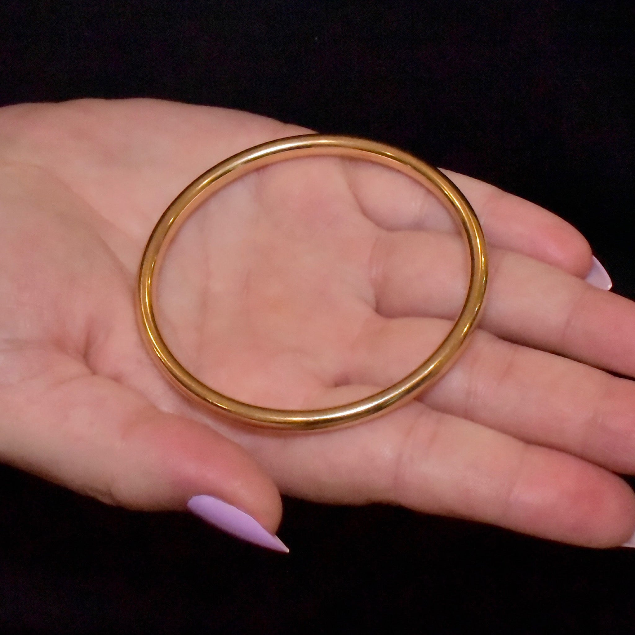 Classic 9ct Yellow Gold ‘Tubular’ ‘Nellie Stewart’ Golf Bangle