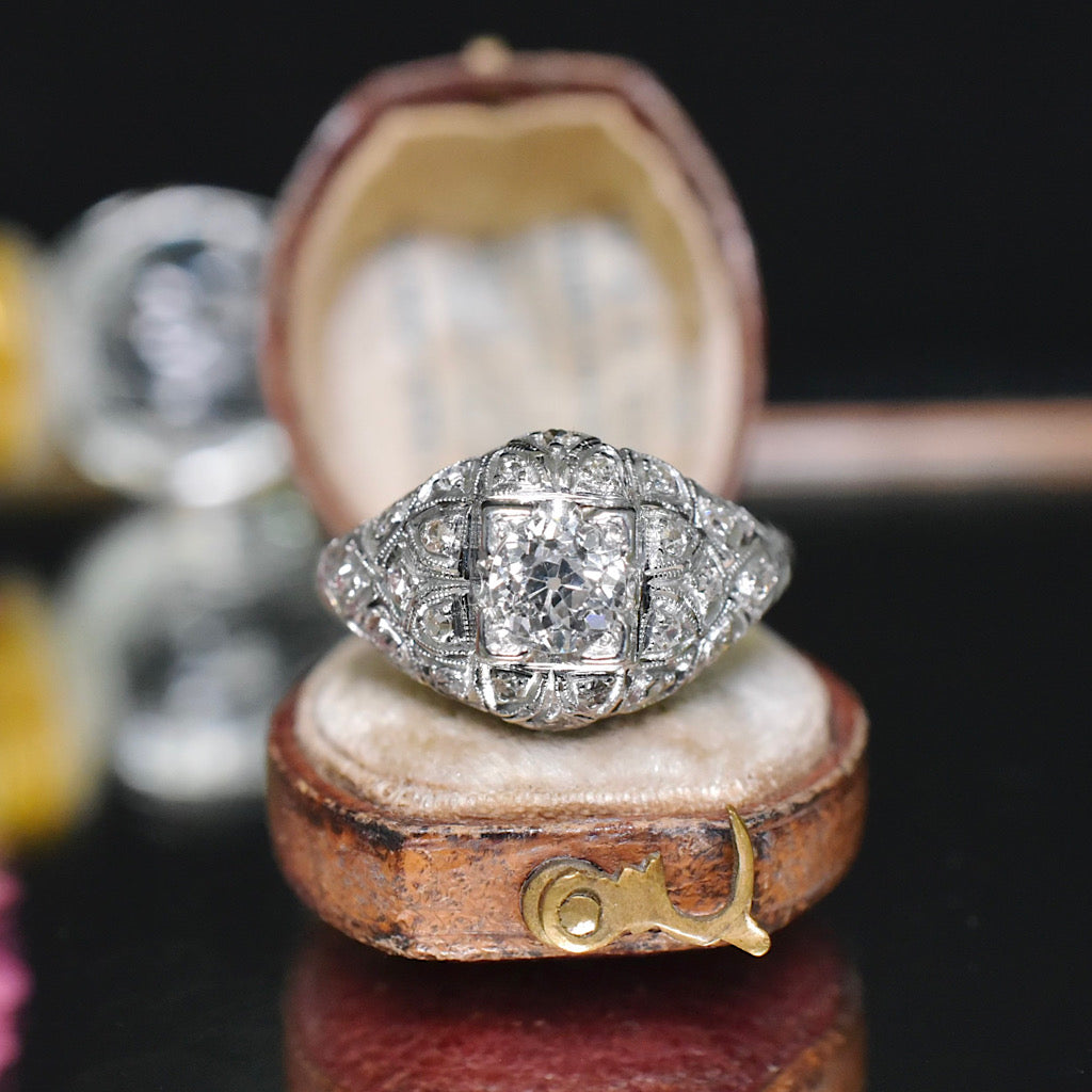 Superb Antique Art Deco Platinum And Diamond Ring 0.92ct - Circa 1920’s Independent Valuation Included In Purchase For $14,400 AUD