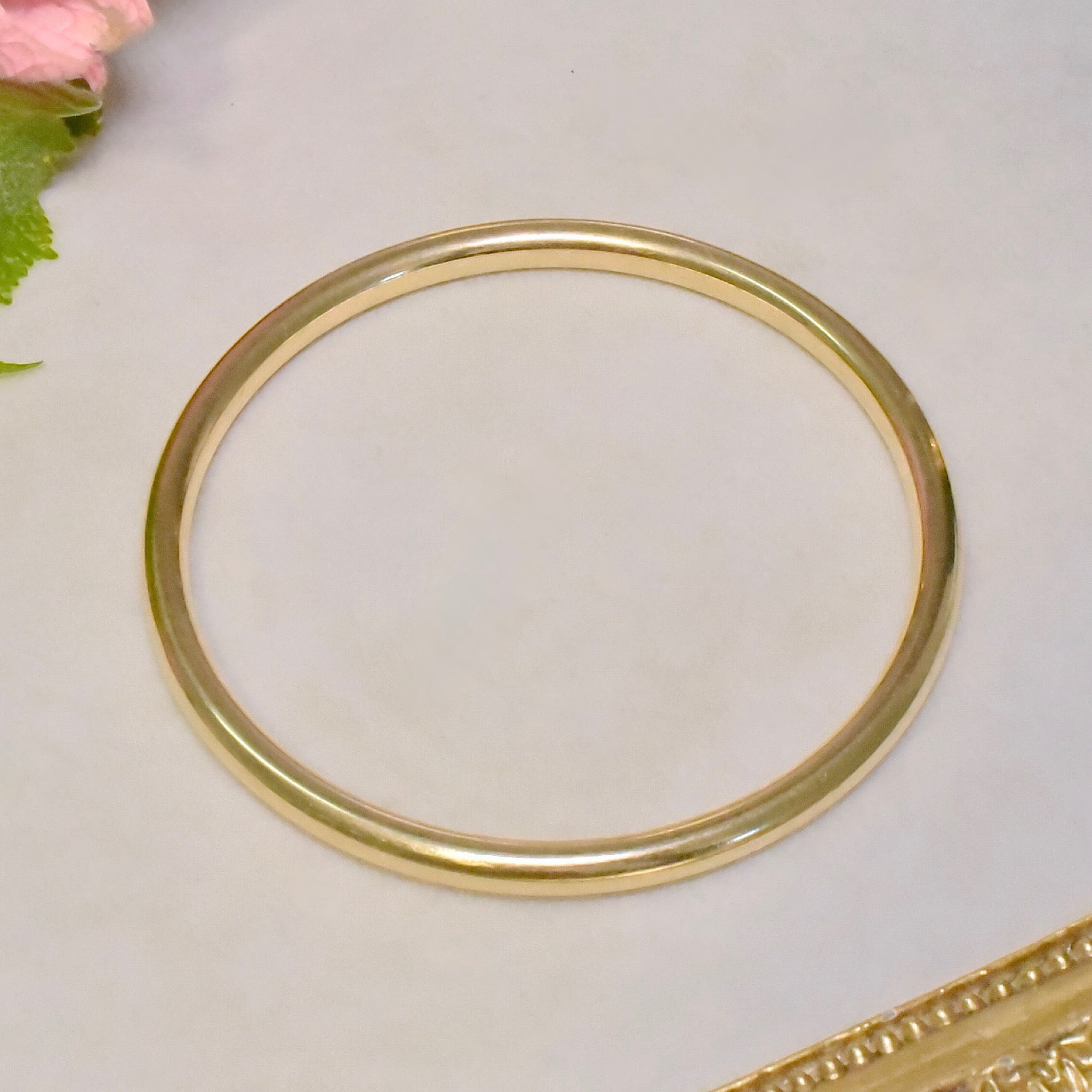 Classic 9ct Yellow Gold ‘Tubular’ ‘Nellie Stewart’ Golf Bangle