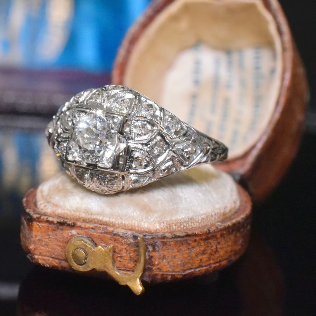 Superb Antique Art Deco Platinum And Diamond Ring 0.92ct - Circa 1920’s Independent Valuation Included In Purchase For $14,400 AUD