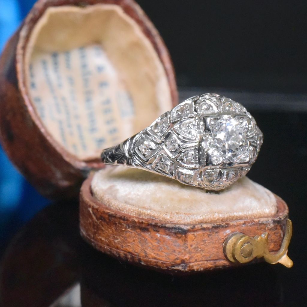 Superb Antique Art Deco Platinum And Diamond Ring 0.92ct - Circa 1920’s Independent Valuation Included In Purchase For $14,400 AUD