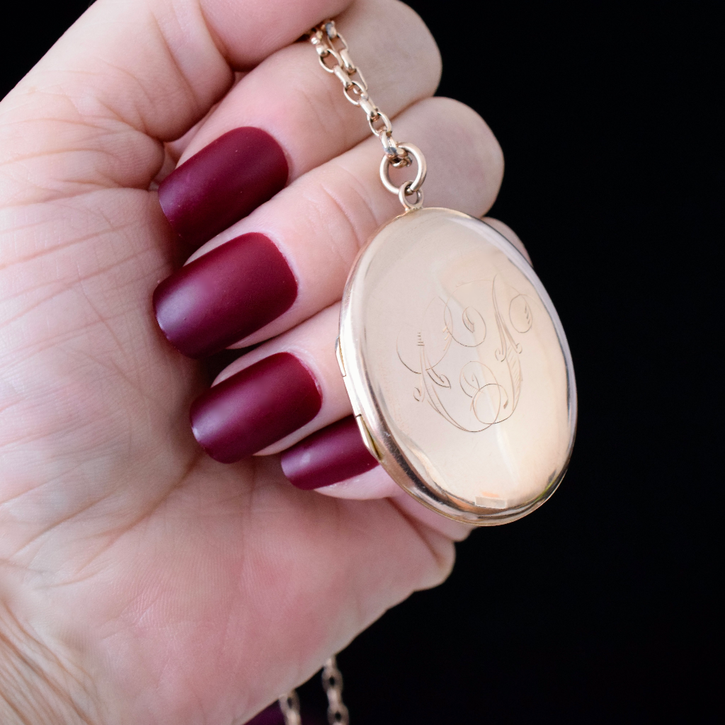 Antique Australian 9ct Rose Gold Locket By Willis And Sons Circa 1915