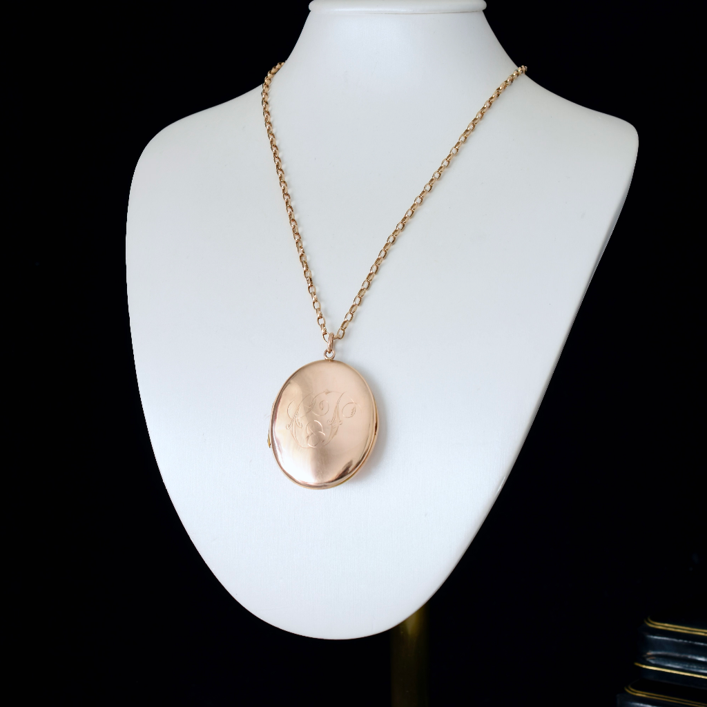 Antique Australian 9ct Rose Gold Locket By Willis And Sons Circa 1915