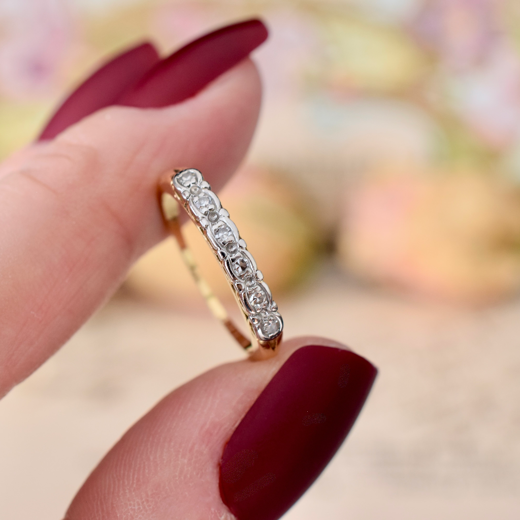 Vintage 18ct Yellow Gold, Platinum And Diamond Ring Circa 1940-50’s