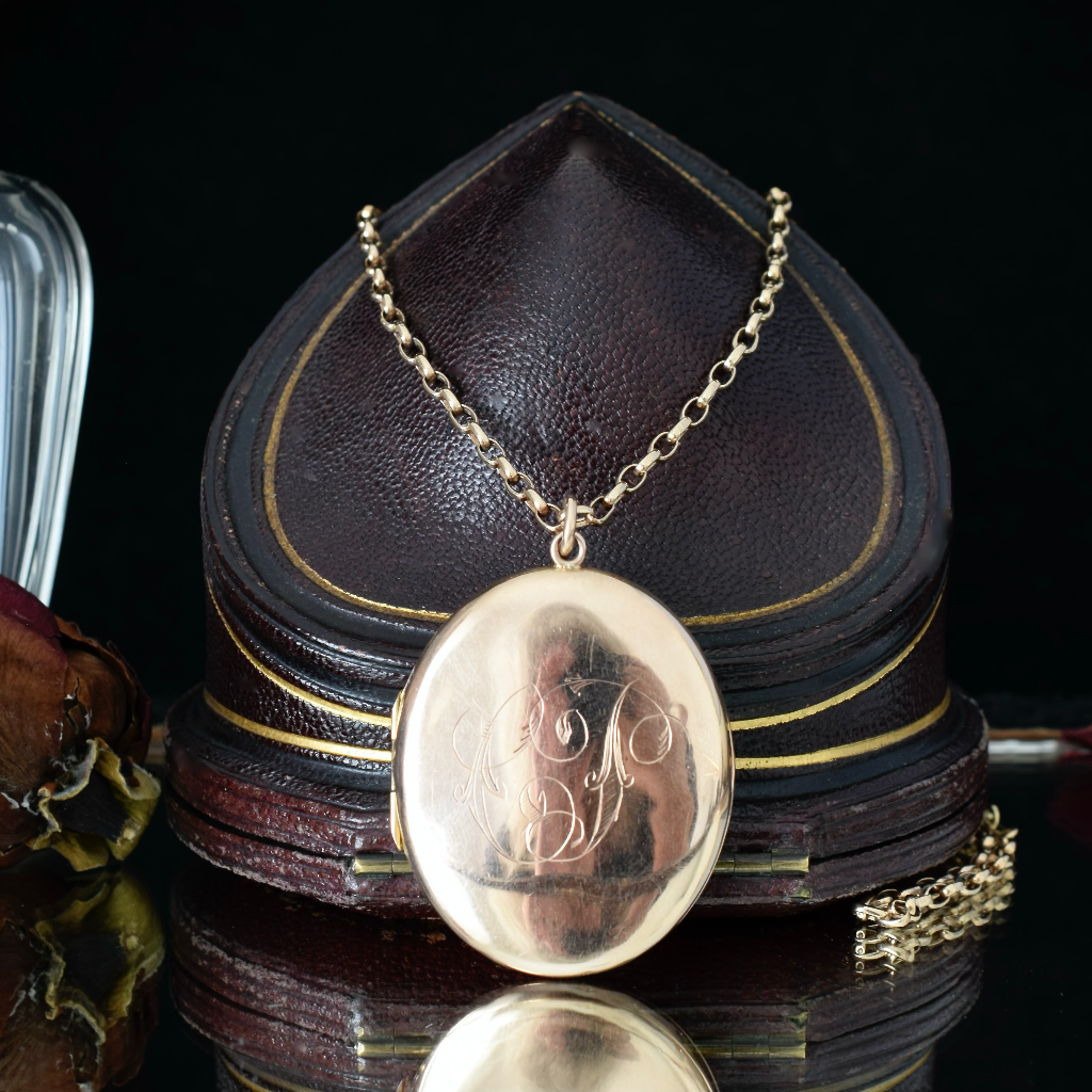 Antique Australian 9ct Rose Gold Locket By Willis And Sons Circa 1915