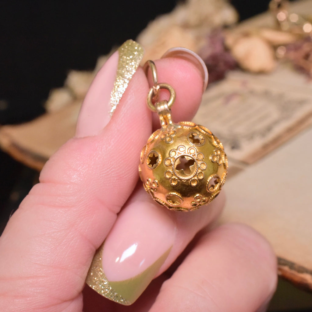 Antique Victorian Etruscan Revival ‘Opening’ Orb Pendant / Fob - Circa 1880’s