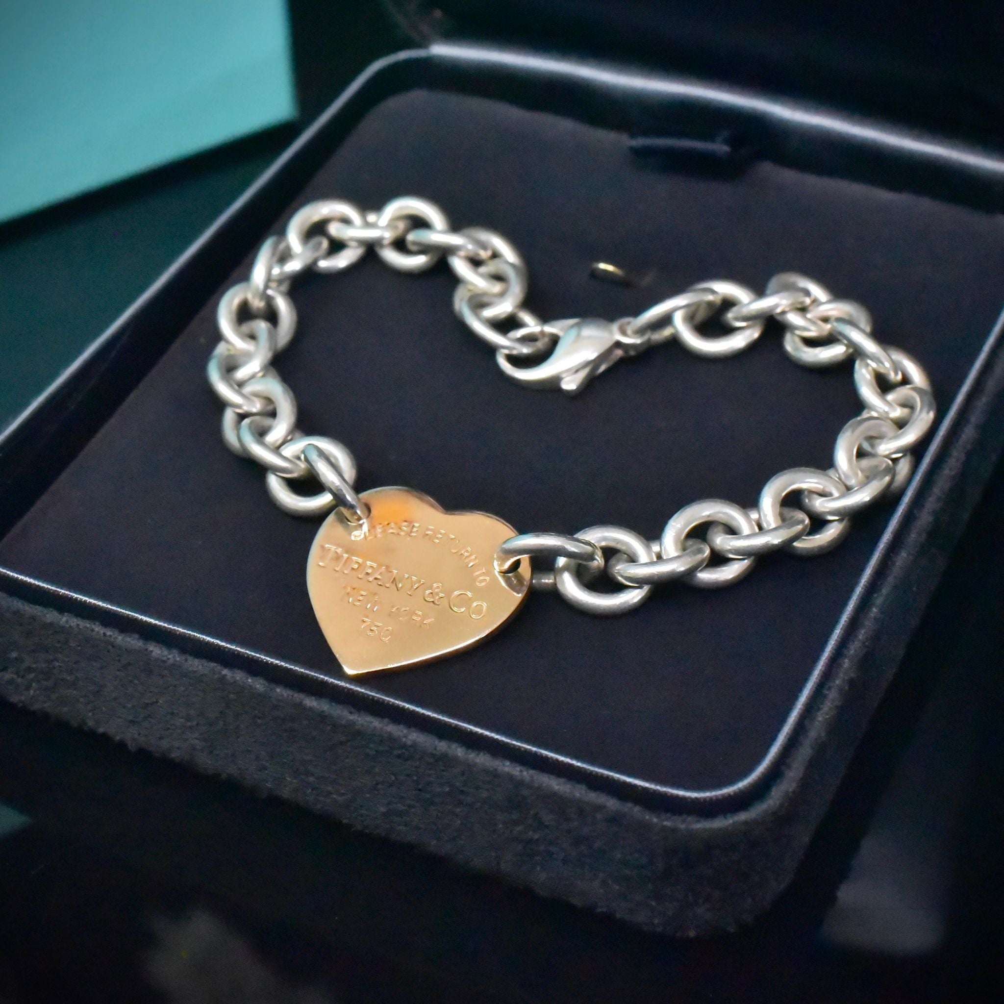 Authentic 18ct Solid Gold & Sterling Silver Tiffany & Co. “Return To Tiffany” Bracelet