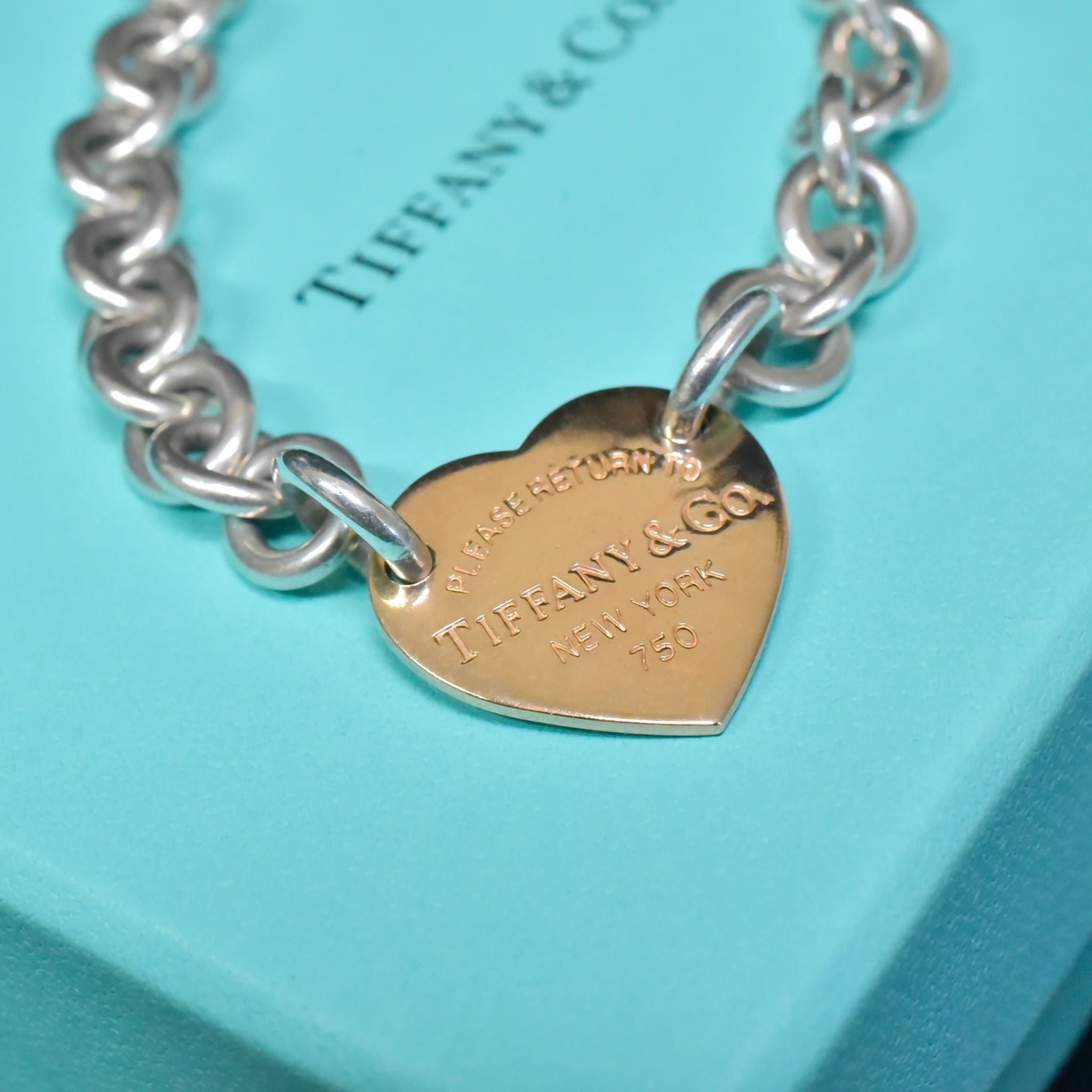 Authentic 18ct Solid Gold & Sterling Silver Tiffany & Co. “Return To Tiffany” Bracelet