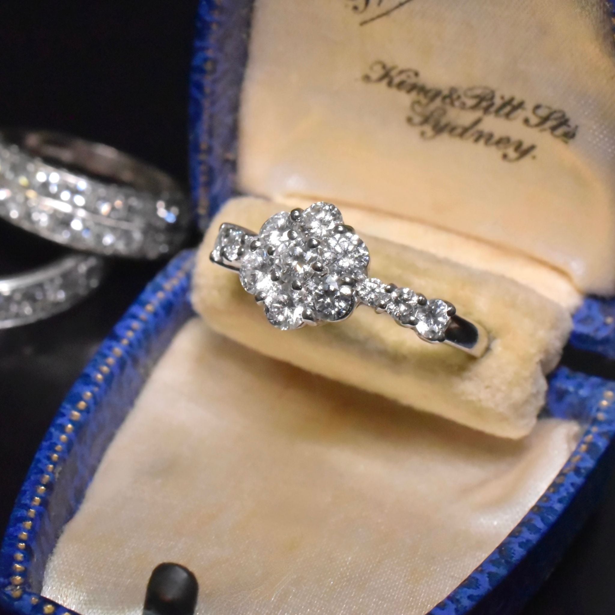 Contemporary 18ct White Gold And Diamond ‘Daisy’ Cluster Ring - 0.85ct