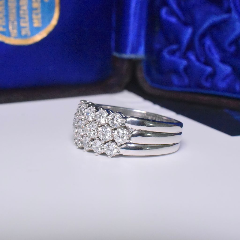 Superb Estate 18ct White Gold Diamond Ring - 1.50ct - London 2006