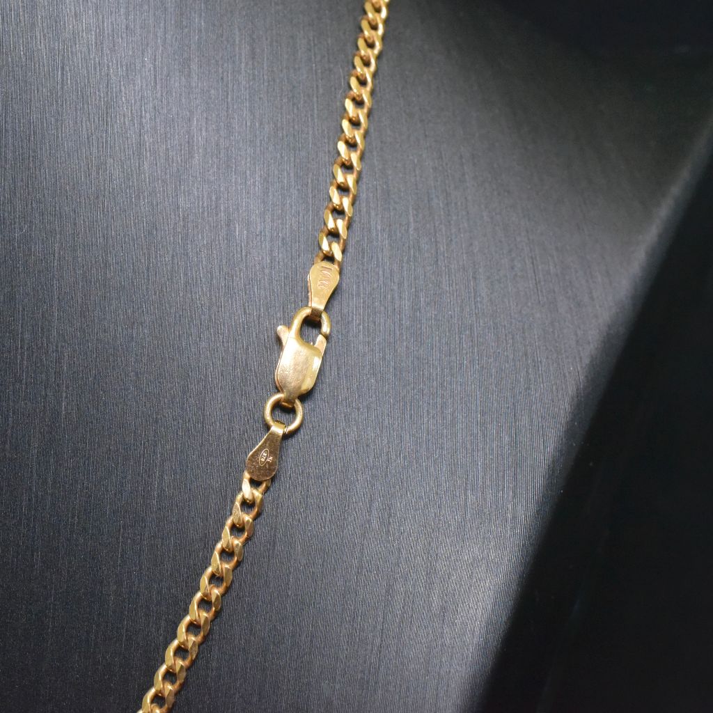 Contemporary 9ct Yellow Gold Flat Curblink Chain - 45cm