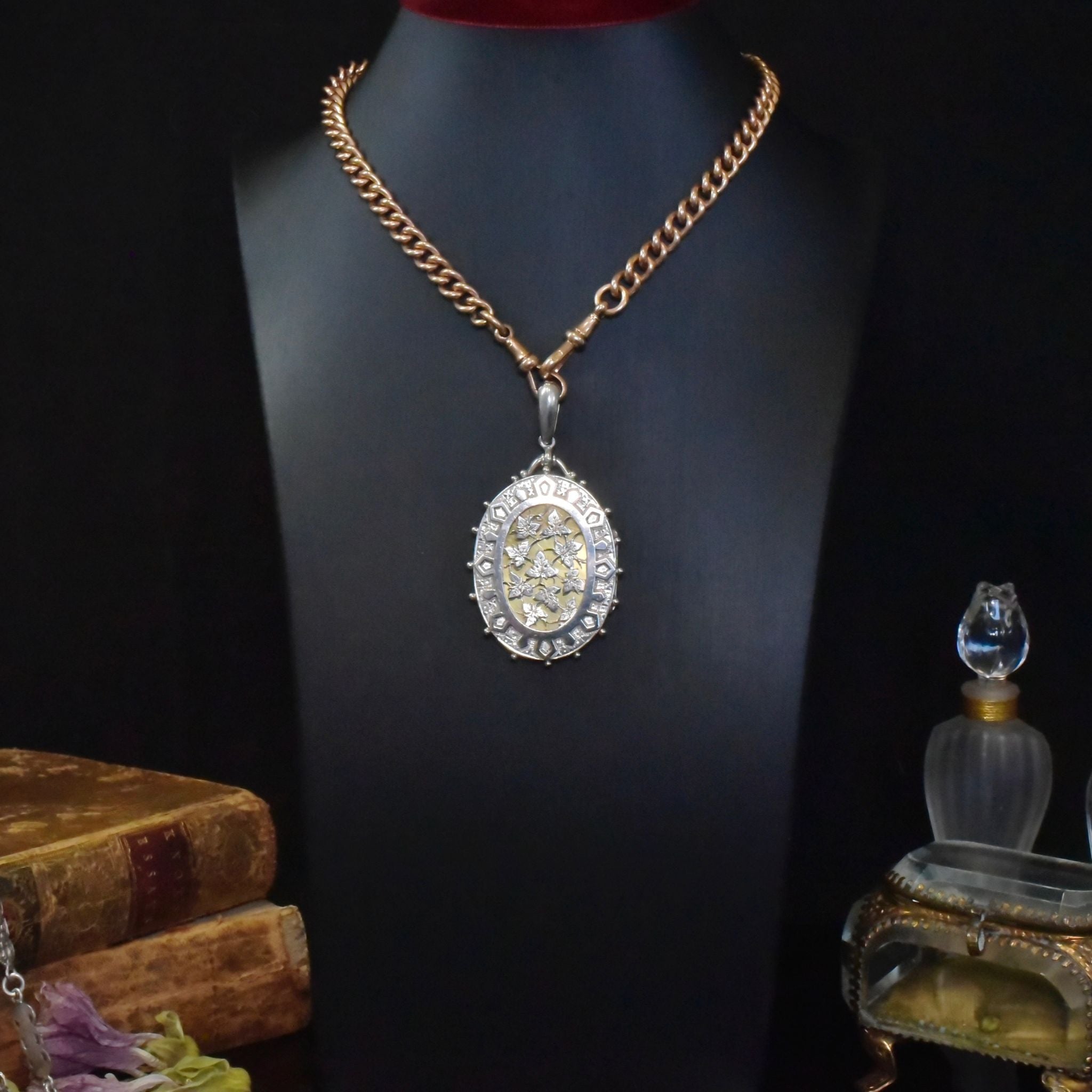 Antique Victorian Sterling Silver Opening Locket By W H Manton - Circa 1890’s