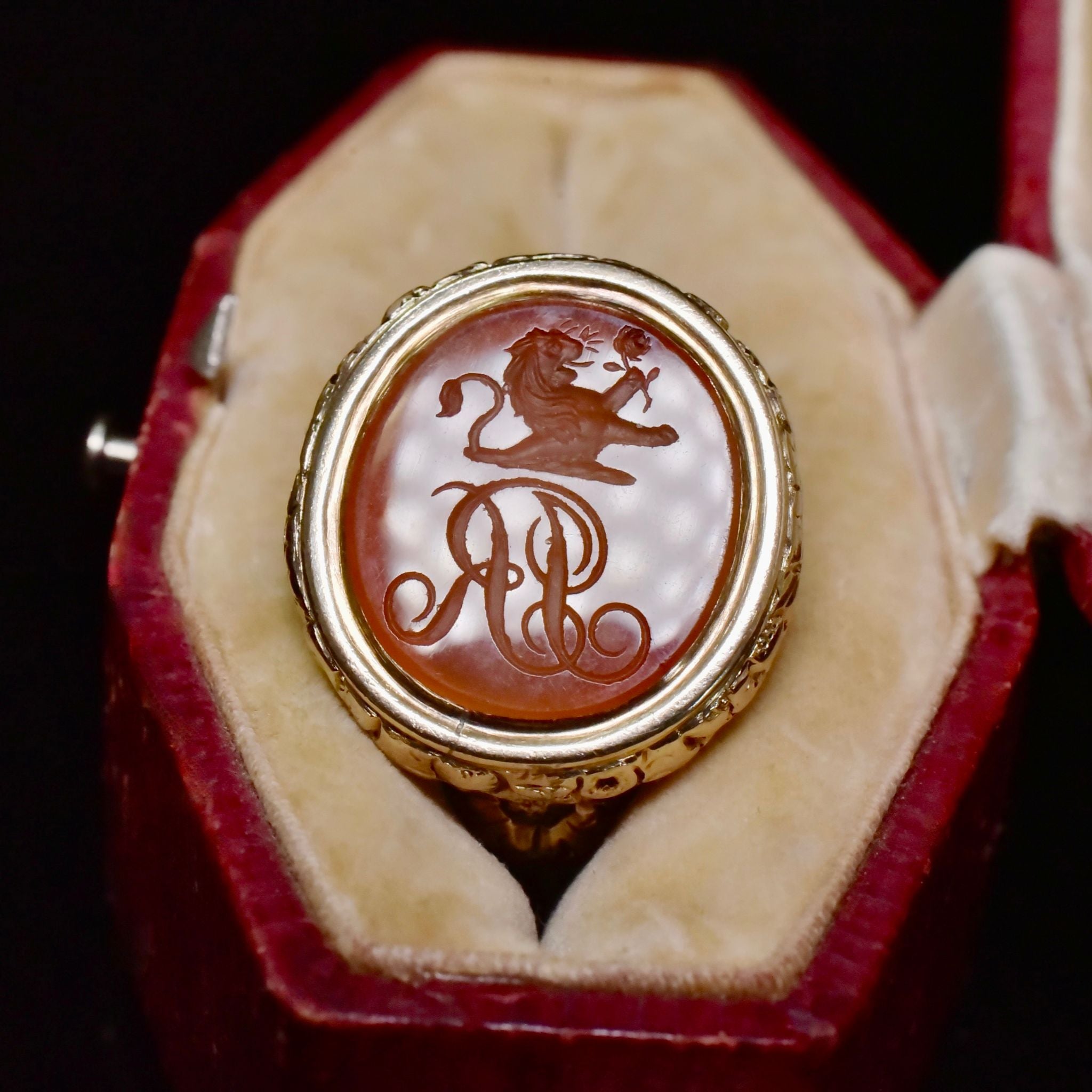 Antique Early Victorian 15ct Gold Cased Carnelian Intaglio Fob Seal