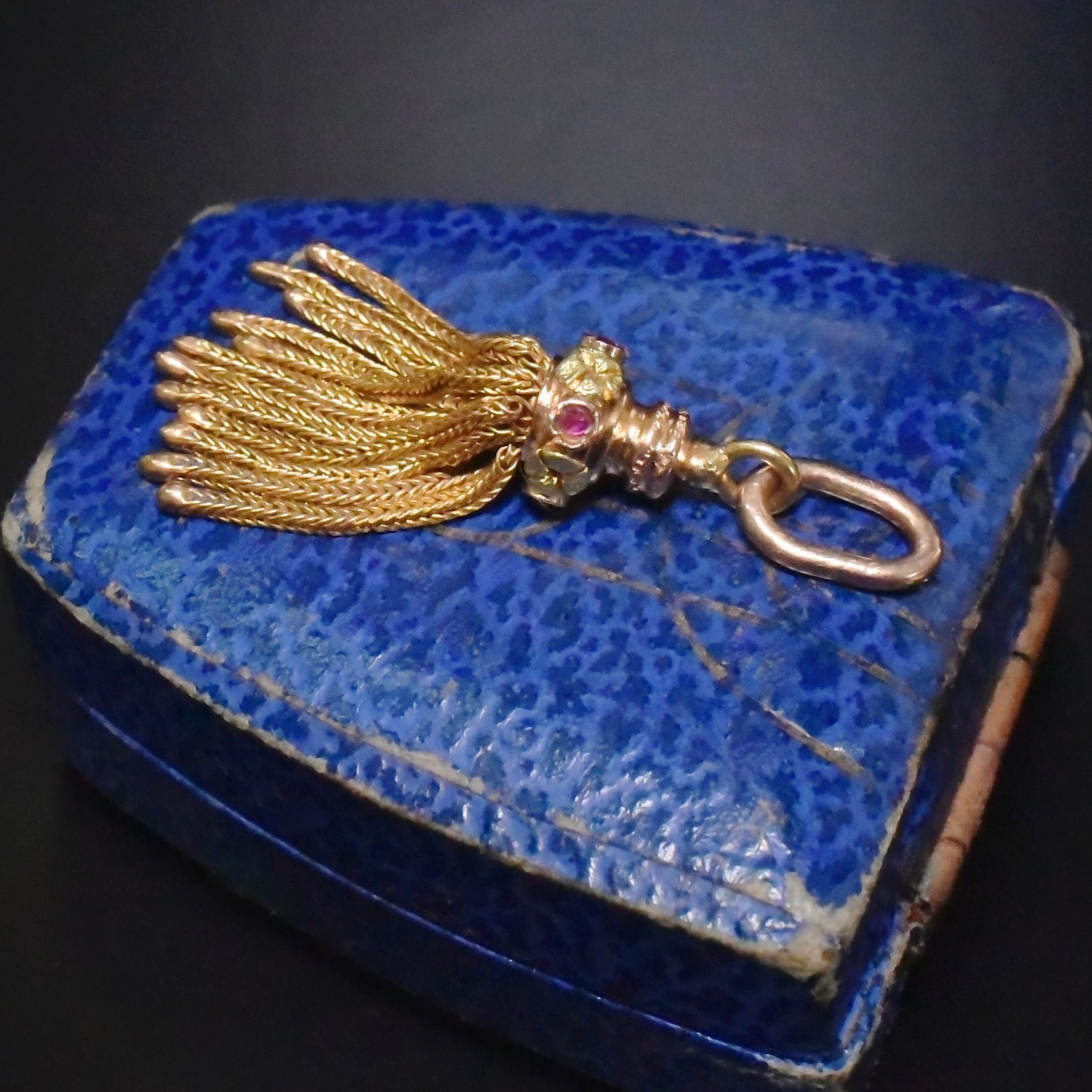 Antique Victorian 15ct Bi-Colour Gold Tassel Fob Circa 1870-1880