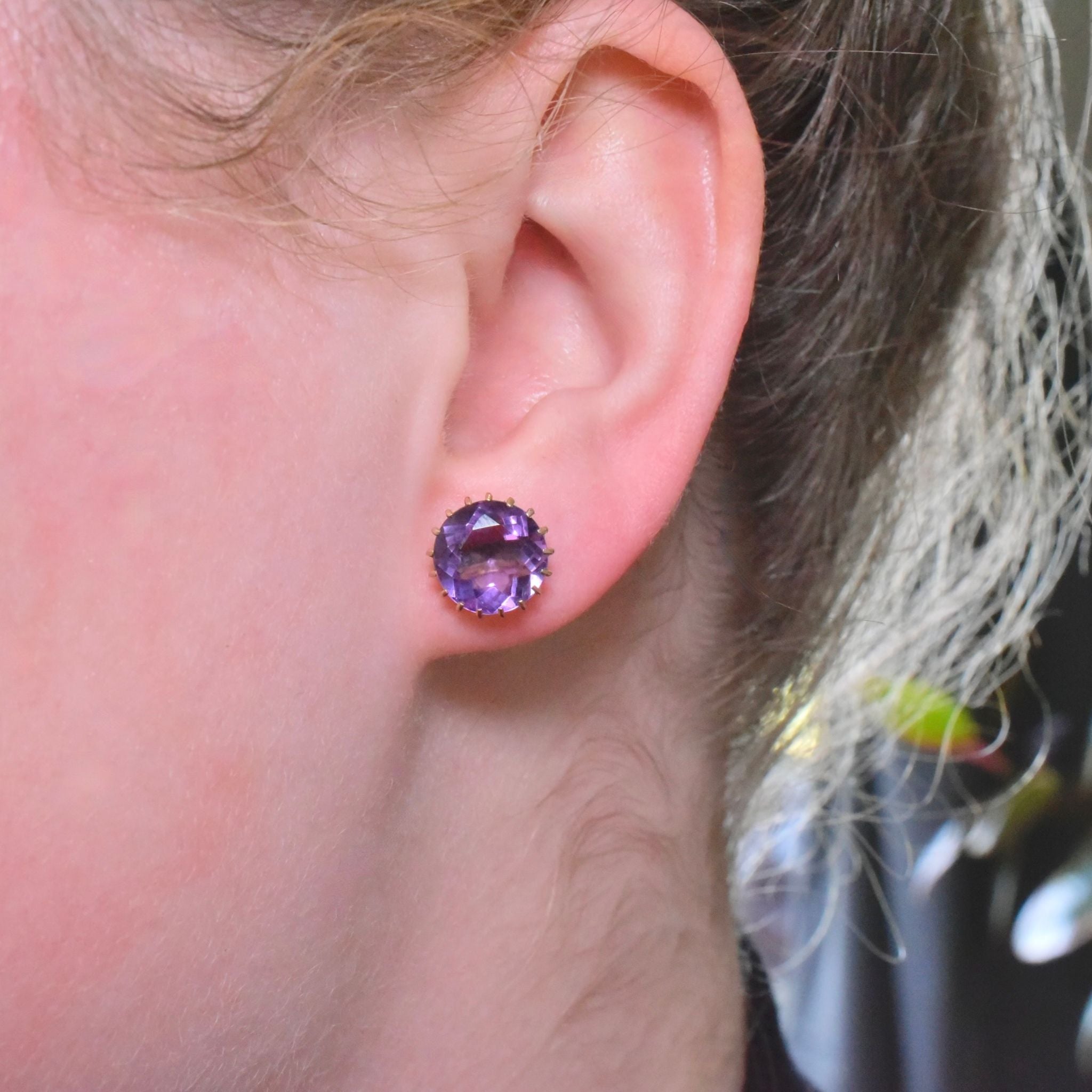 Outstanding Antique Australian Edwardian 9ct Rose Gold Amethyst Demi-Parure - 26cts