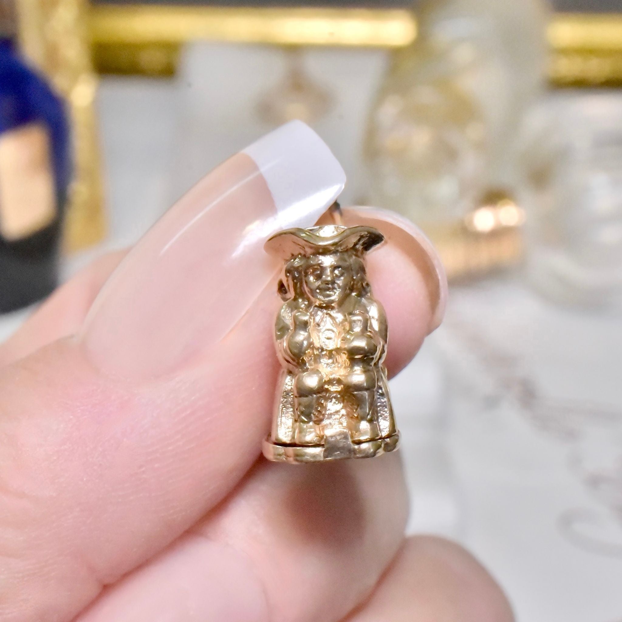 Vintage 9ct Yellow Gold Mechanical ‘Toby Jug’ Charm/Pendant - Birmingham 1967
