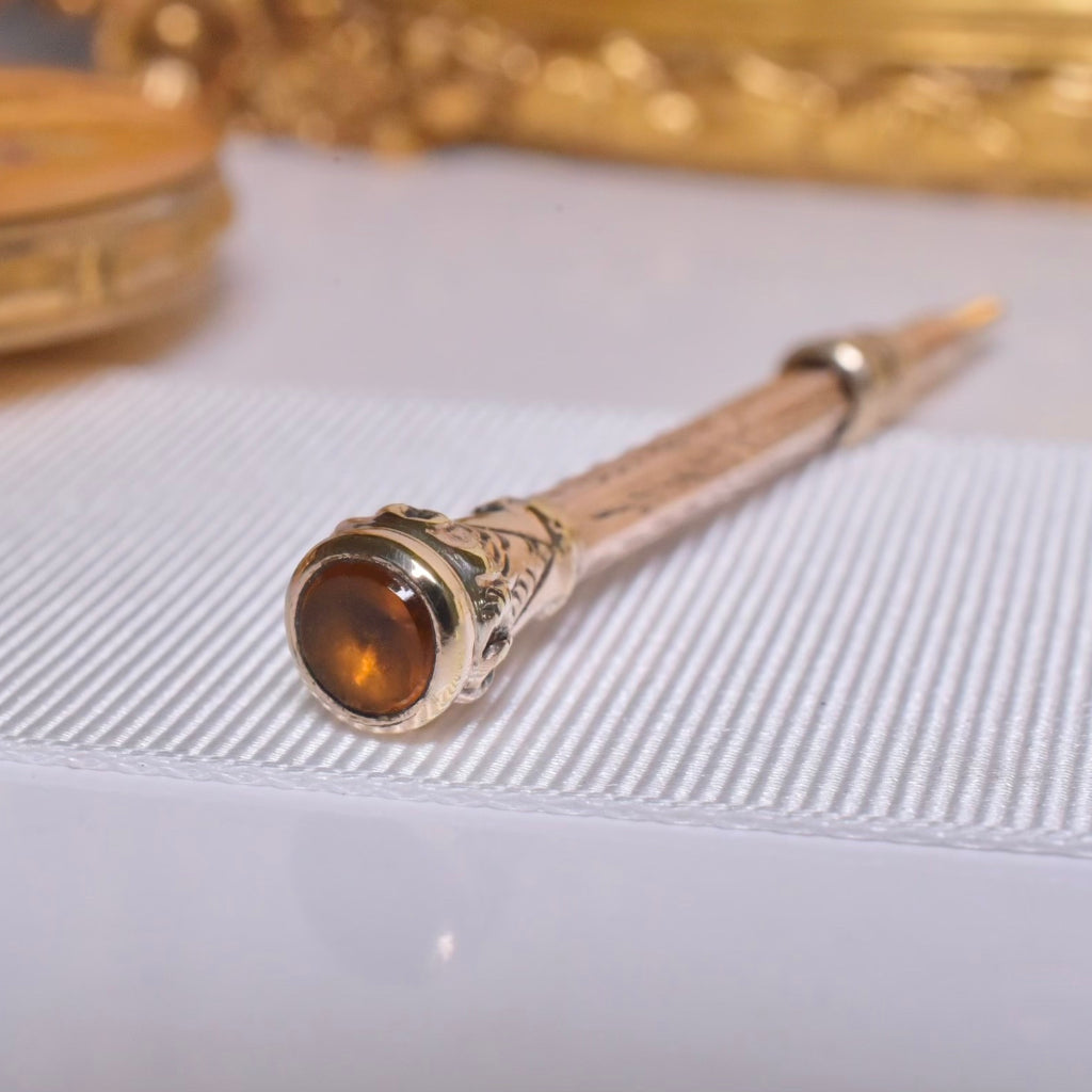 Antique Victorian Gold Cased Propelling Pencil Circa 1890-1900