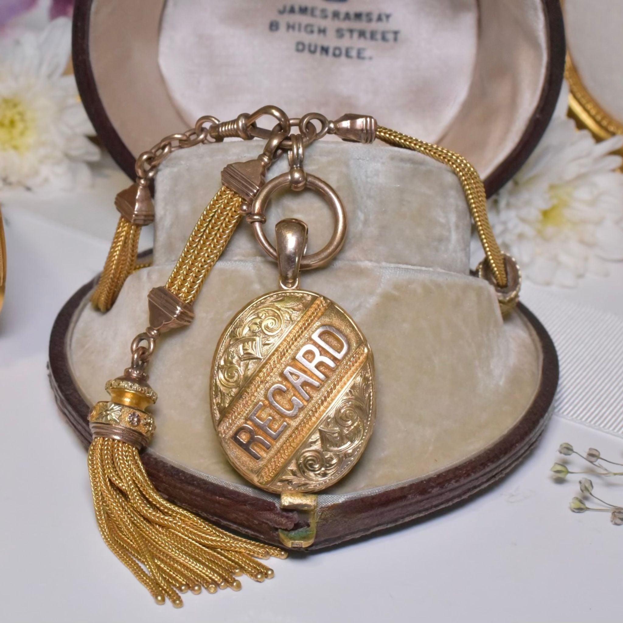 Antique Victorian 9ct Rose Gold ‘Regard’ Locket Circa 1890-1900