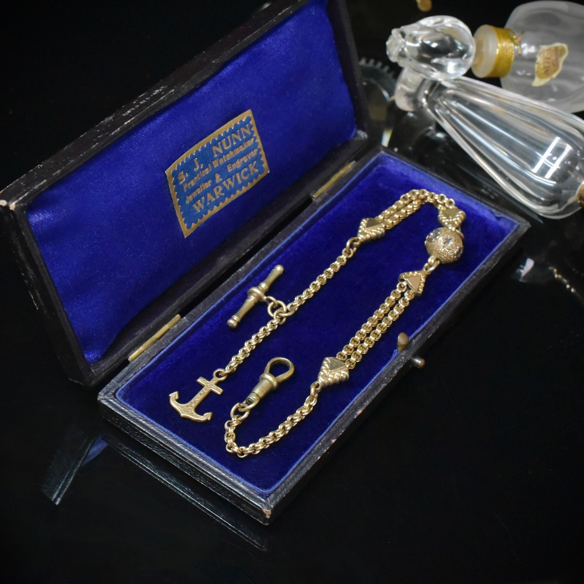 Antique Victorian-Early Edwardian *Rolled Gold* Albertina Bracelet