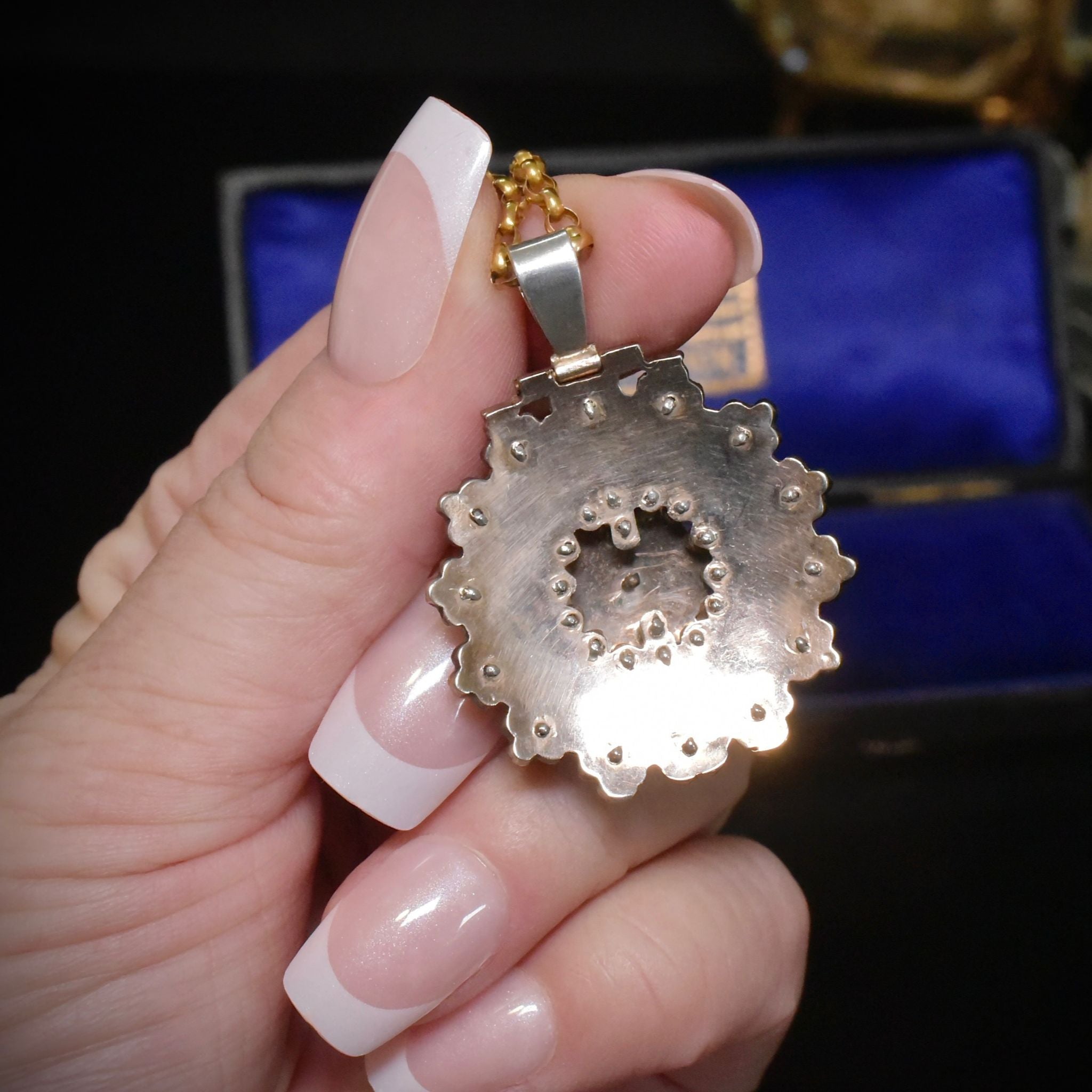 Antique Victorian - Early Edwardian Bohemian Garnet Pendant Circa 1890-1910