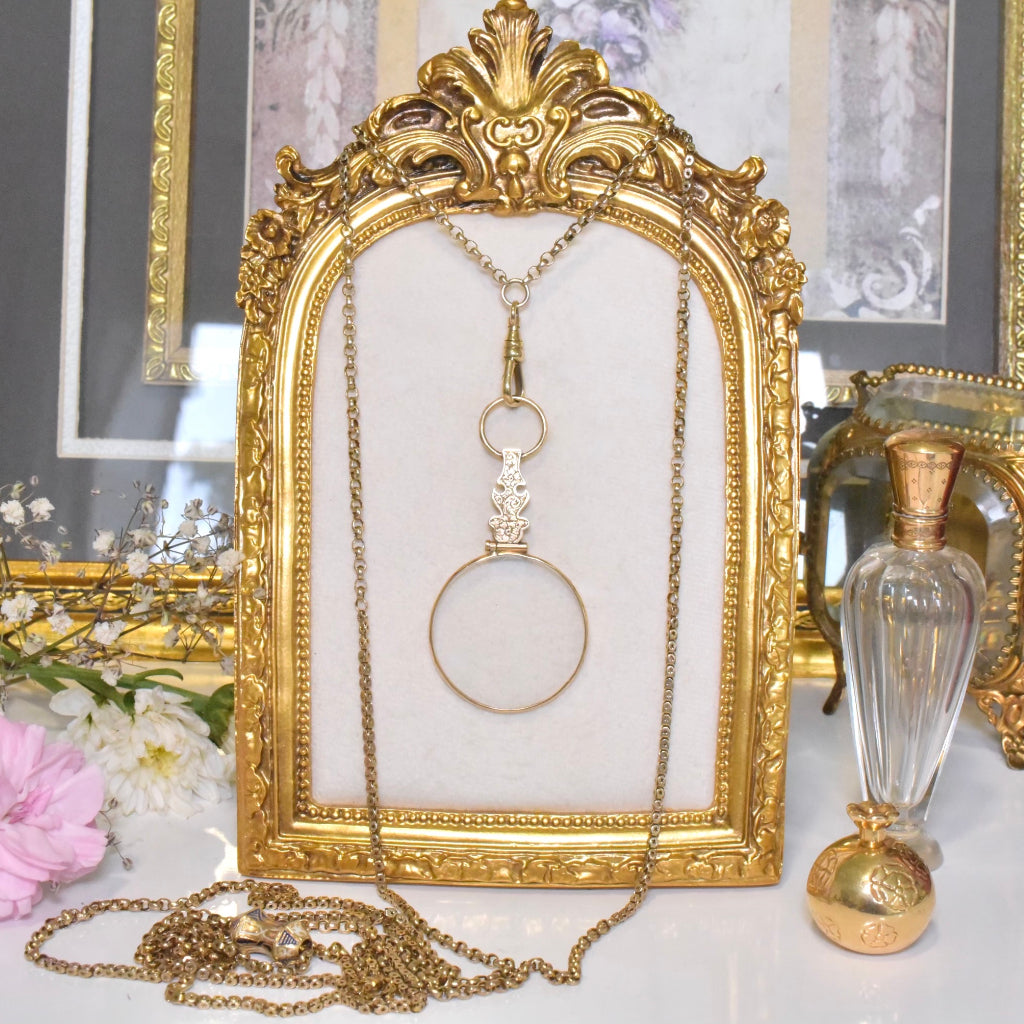 Antique Georgian/Early Victorian 9ct Rose Gold Mounted Quizzing Glass