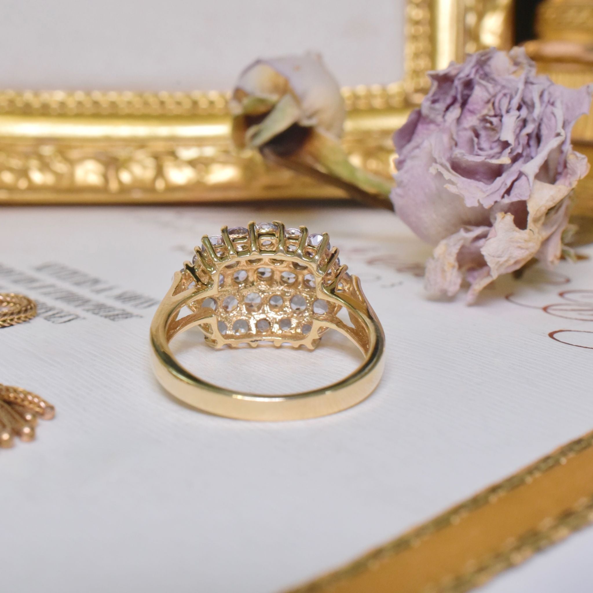 Contemporary 9ct Yellow Gold And Tanzanite Ring