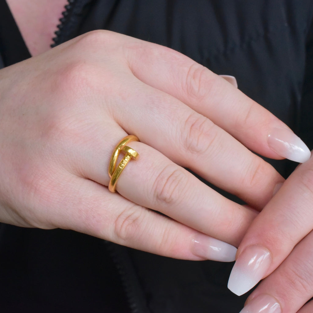 Modern 23ct (96.5%) Yellow Gold ’Nail Ring