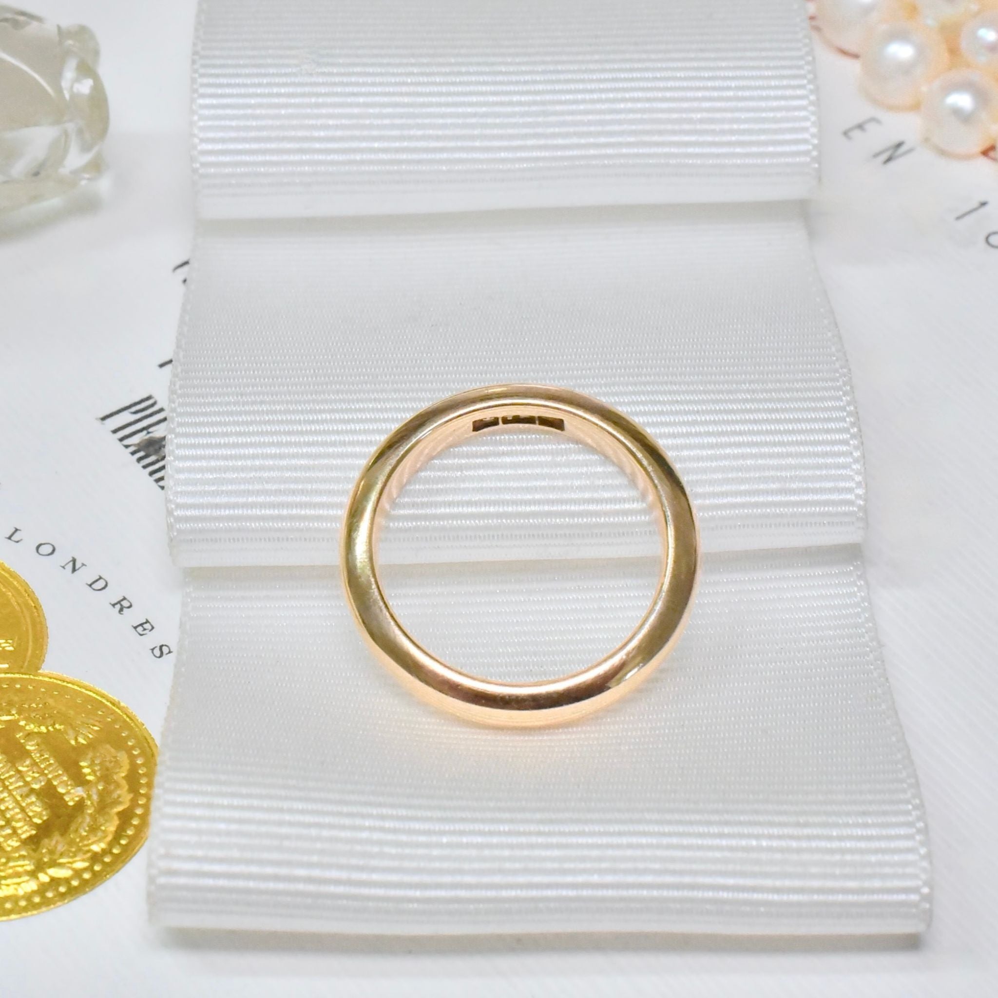 Superb Antique Australian 15ct Yellow Gold ‘Tube’ Ring By Larard Bros, Melbourne, Circa 1910-1920