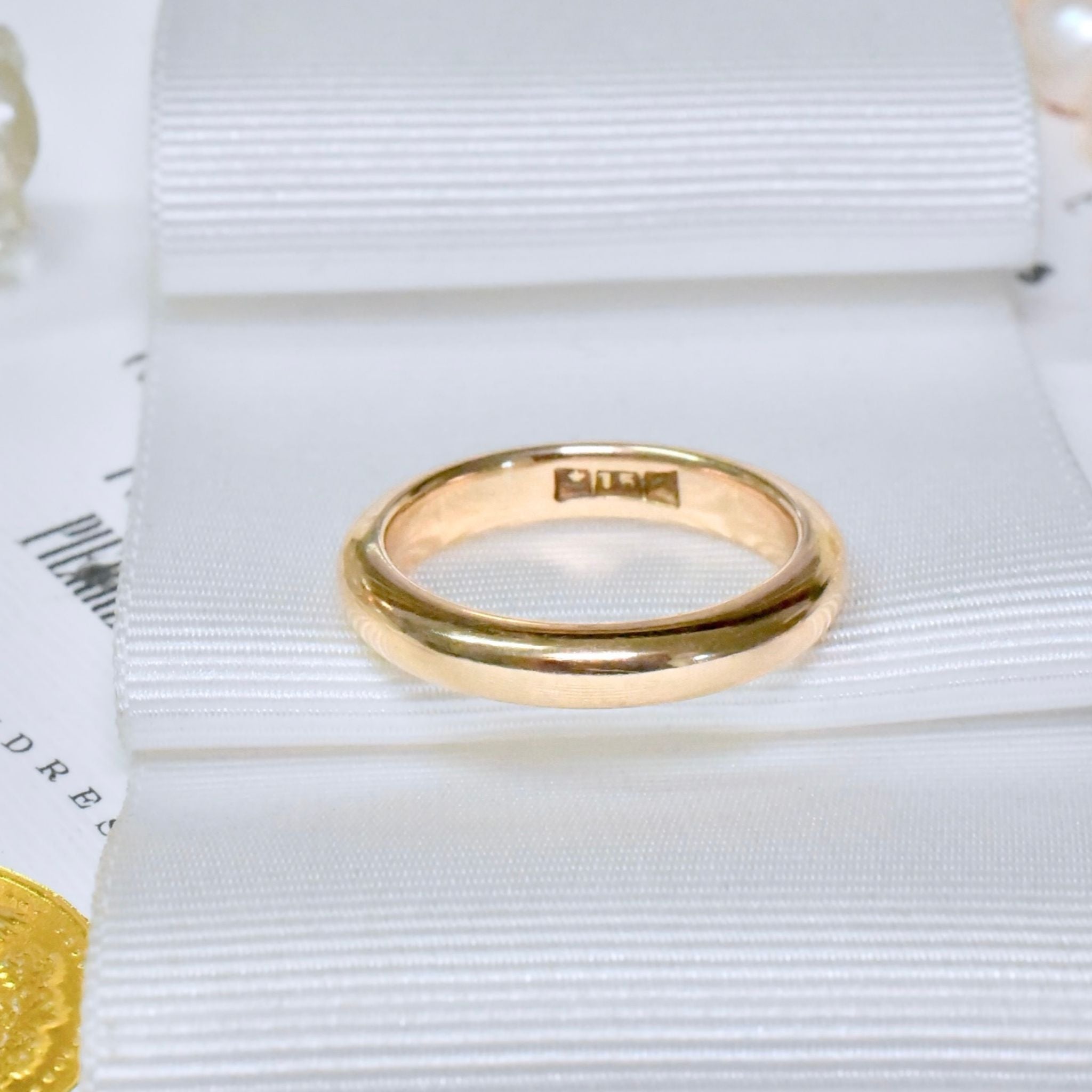 Superb Antique Australian 15ct Yellow Gold ‘Tube’ Ring By Larard Bros, Melbourne, Circa 1910-1920