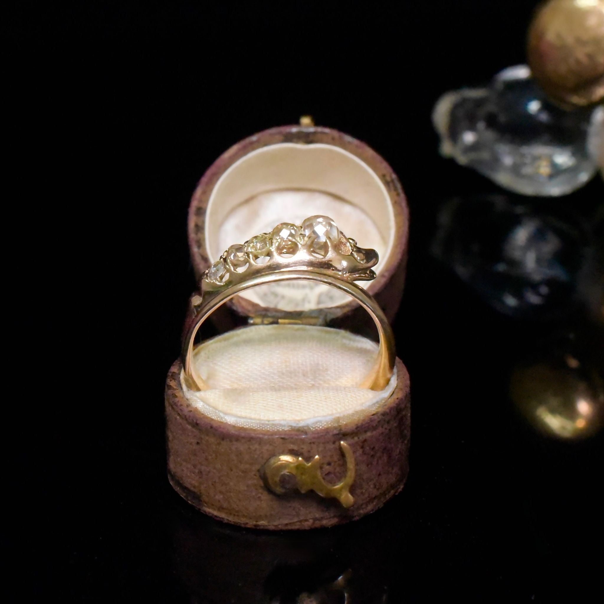 Antique Victorian Era 18ct Yellow Gold Old Mine-Cut ‘Serpent’ Ring Circa 1890-1900