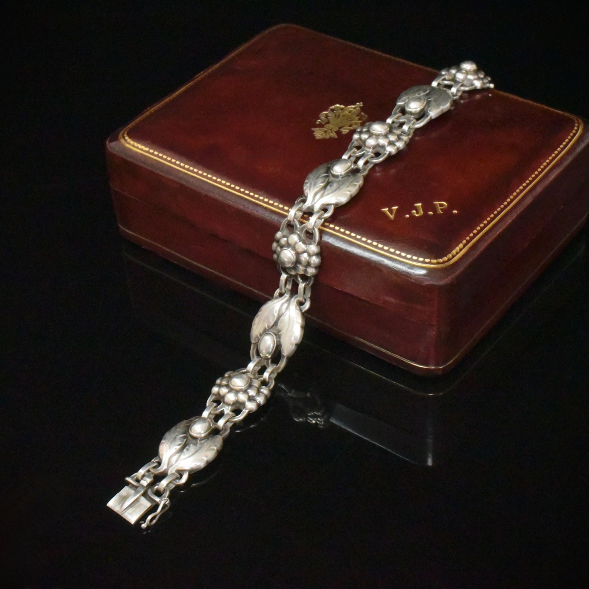 Stunning Vintage Georg Jensen Sterling Silver Bracelet Denmark #3 Circa 1945-1977