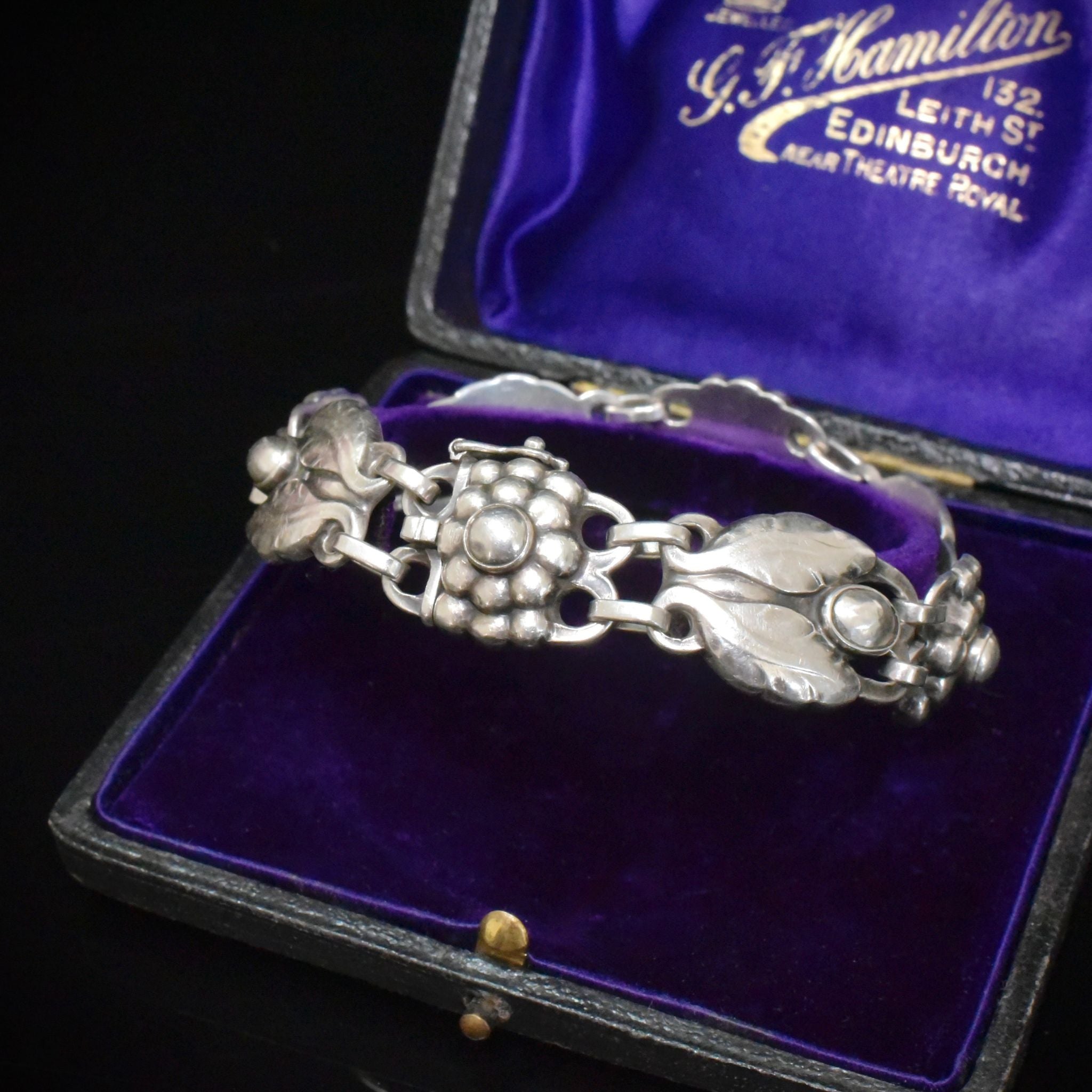Stunning Vintage Georg Jensen Sterling Silver Bracelet Denmark #3 Circa 1945-1977