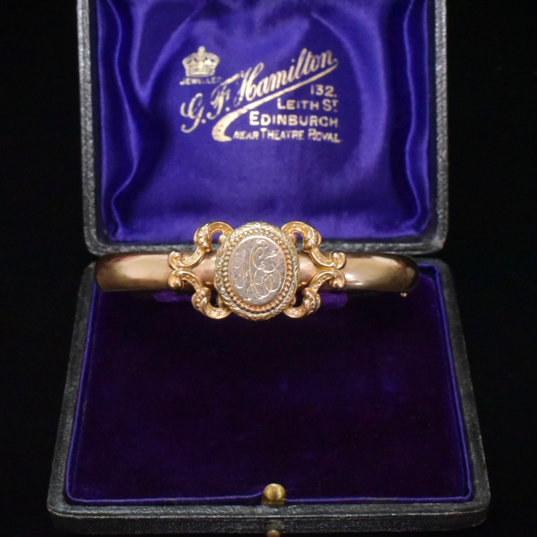 Antique Art Deco Bates & Bacon ‘Gold Filled’ Locket Bangle Circa 1925-1935