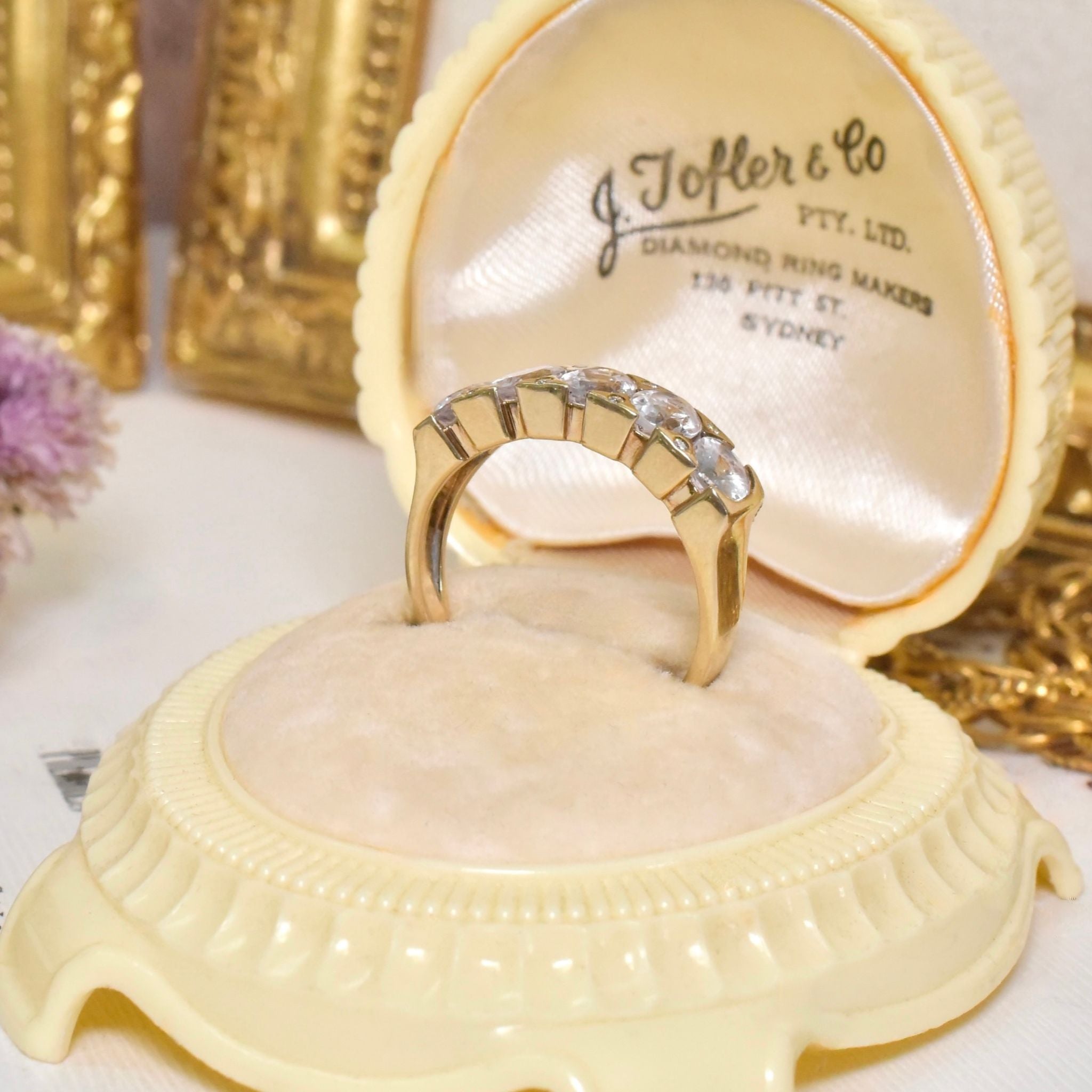 Fabulous 9ct Yellow Gold Morganite And Diamond Ring