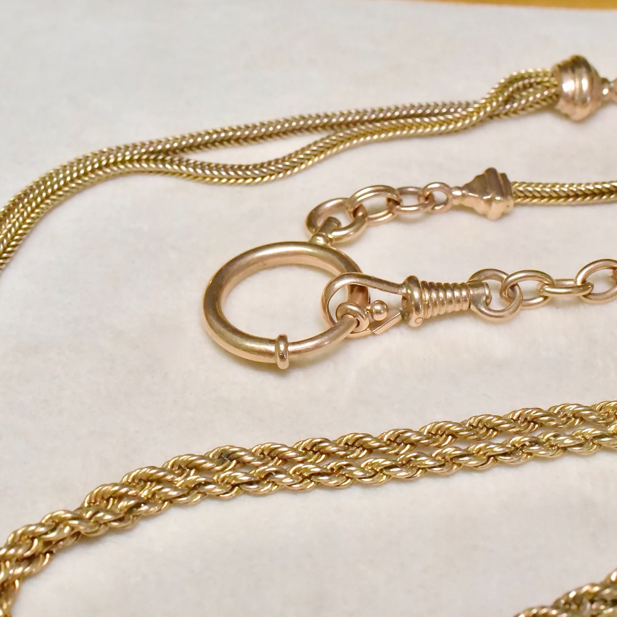Superb Victorian Bi-Colour 15ct And 9ct Albertina Tassel Watch-Chain/Necklace (2 x Bracelets) Circa 1880-1890’s