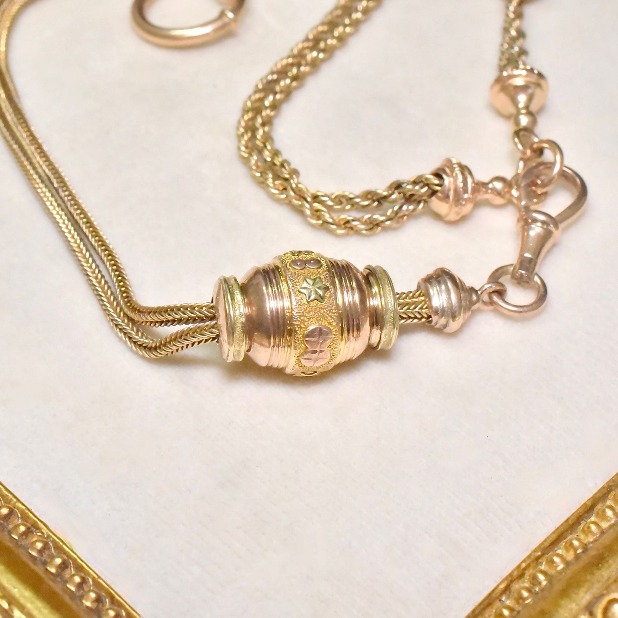 Superb Victorian Bi-Colour 15ct And 9ct Albertina Tassel Watch-Chain/Necklace (2 x Bracelets) Circa 1880-1890’s