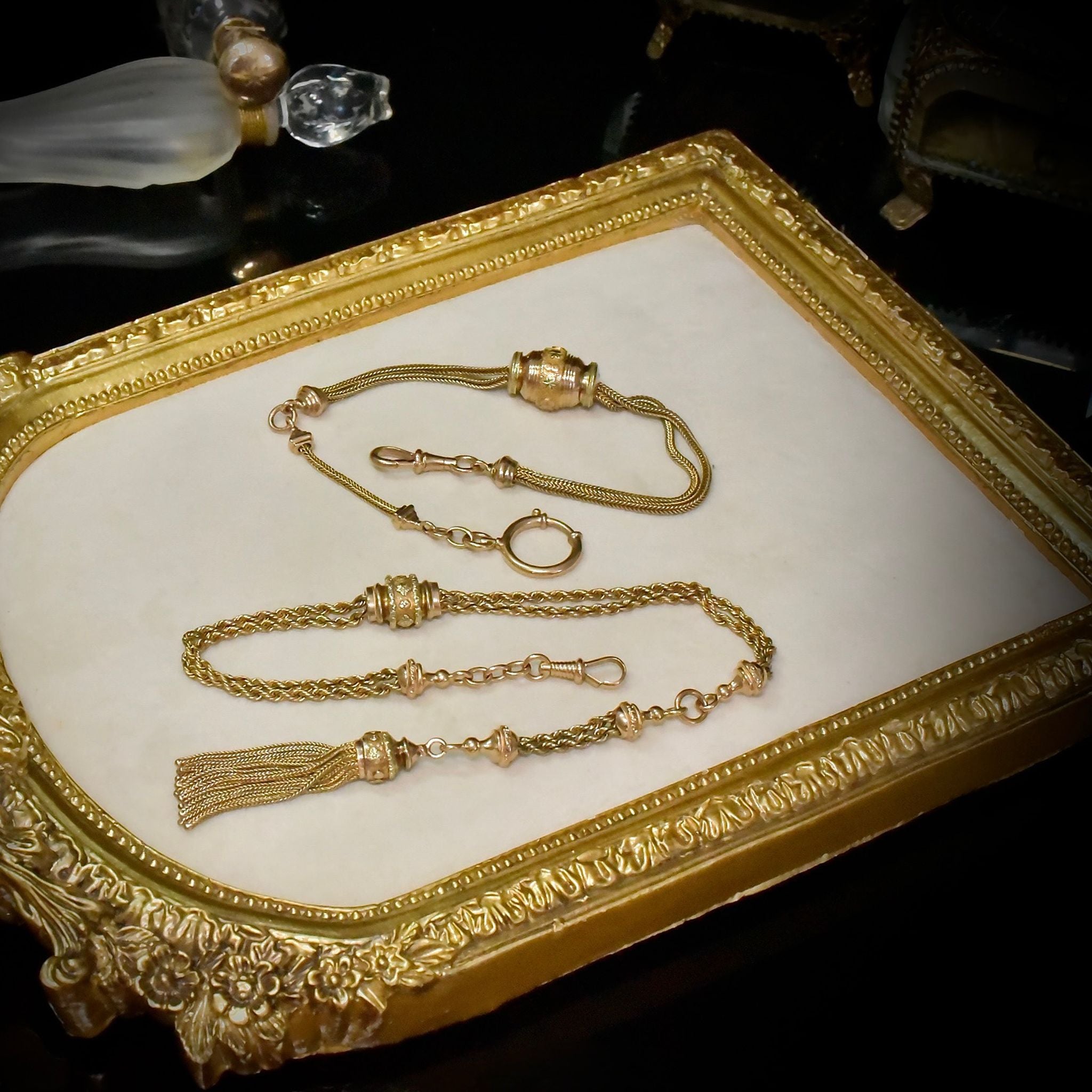 Superb Victorian Bi-Colour 15ct And 9ct Albertina Tassel Watch-Chain/Necklace (2 x Bracelets) Circa 1880-1890’s
