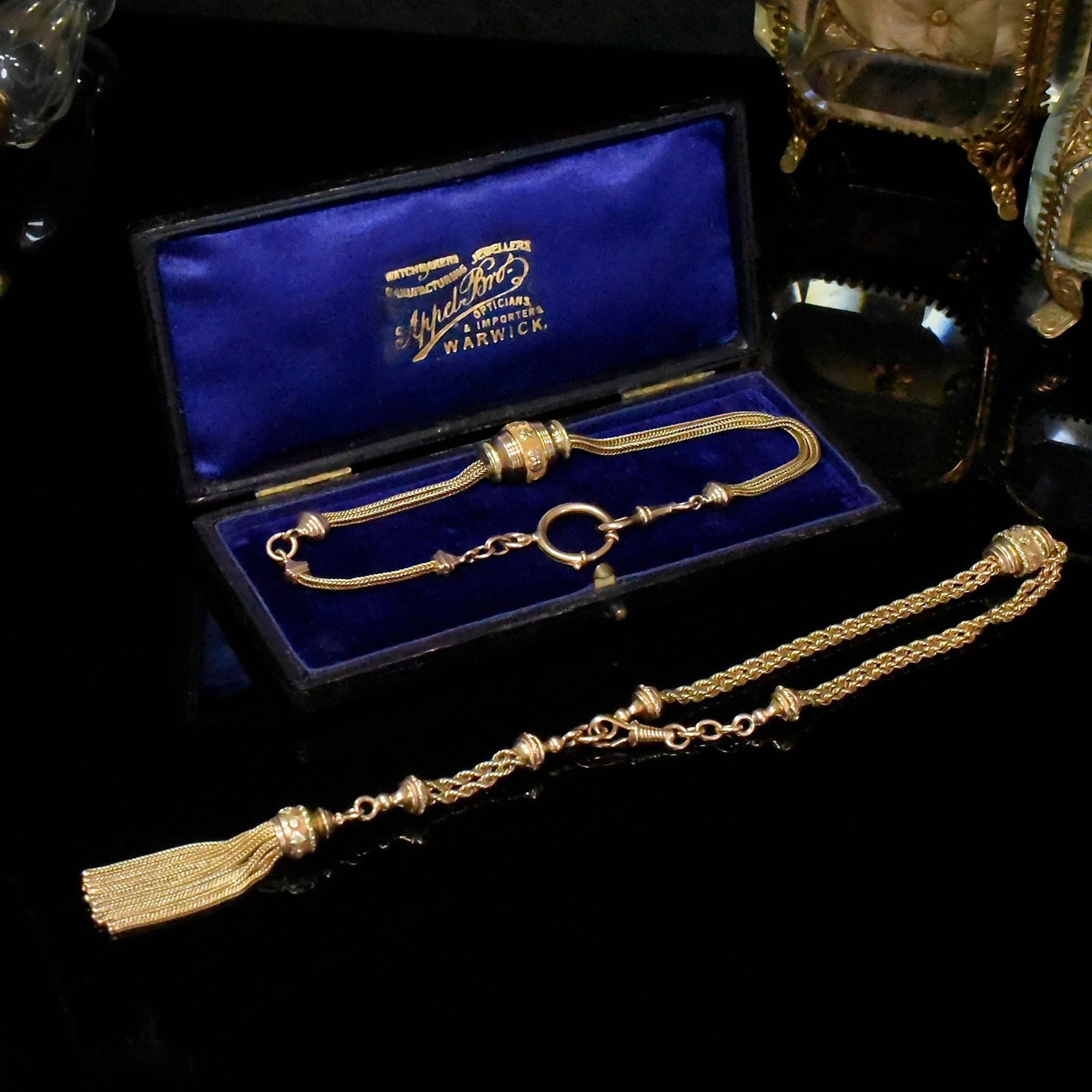 Superb Victorian Bi-Colour 15ct And 9ct Albertina Tassel Watch-Chain/Necklace (2 x Bracelets) Circa 1880-1890’s